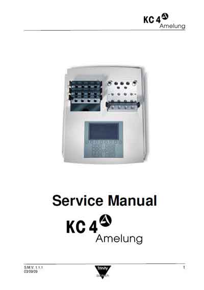 Сервисная инструкция, Service manual на Анализаторы-Коагулометр KC 4  (Amelung - Trinity Biotech)
