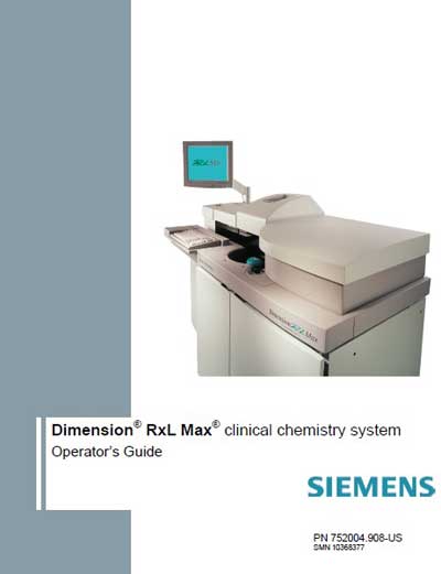 Руководство оператора Operators Guide на Dimension Rxl max [Siemens]