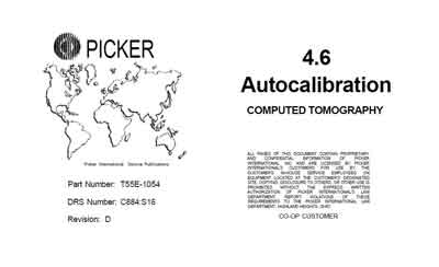 Техническая документация, Technical Documentation/Manual на Томограф Picker 4.6 (Autocalibration)