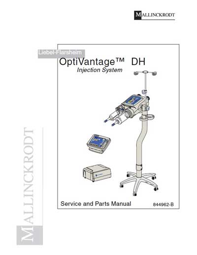 Сервисная инструкция Service manual на Инъекционный аппарат OptiVantage DH - Service and Parts Manual [Mallinckrodt]