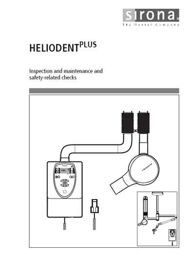Инструкция по техническому обслуживанию Maintenance Instruction на Интраоральный рентгенаппарат Heliodent Plus (Inspection and maintenance and safety-related checks) [Sirona]