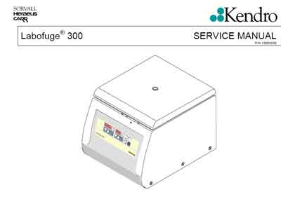 Сервисная инструкция Service manual на Labofuge 300 [Kendro]