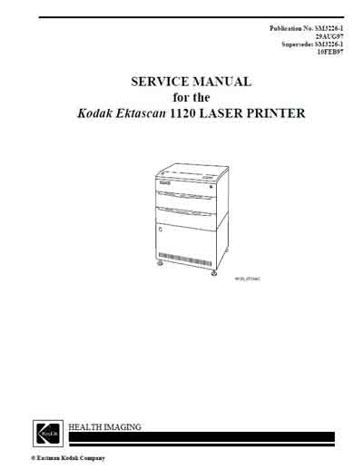 Сервисная инструкция Service manual на Ektascan 1220 [Kodak]
