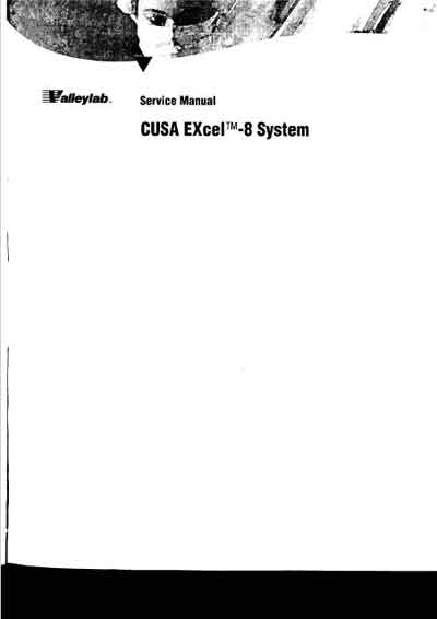 Сервисная инструкция Service manual на Ультразвуковой деструктор-аспиратор CUSA Excel-8 System [Valleylab]