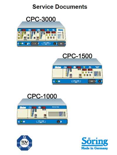 Сервисная инструкция Service manual на CPC-3000, 1500, 1000 (ВЧ-хирургии) [Soring]