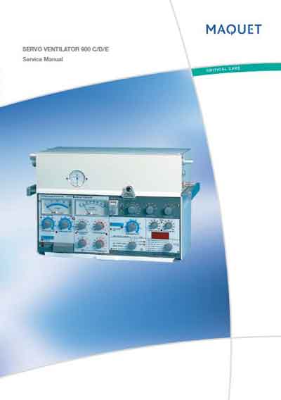 Сервисная инструкция Service manual на Servo Ventilator 900 C, D, E [Maquet]