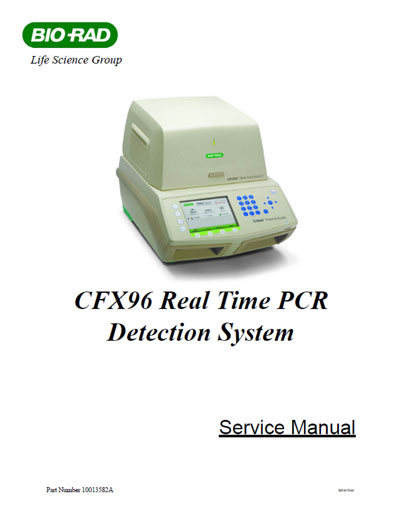 Сервисная инструкция, Service manual на Анализаторы Амплификатор CFX 96 Rev A
