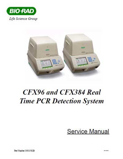 Сервисная инструкция, Service manual на Анализаторы Амплификатор CFX 96, CFX 384 Rev B