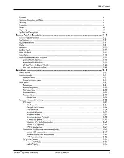 Инструкция по эксплуатации Operation (Instruction) manual на Spectrum [Datascope]