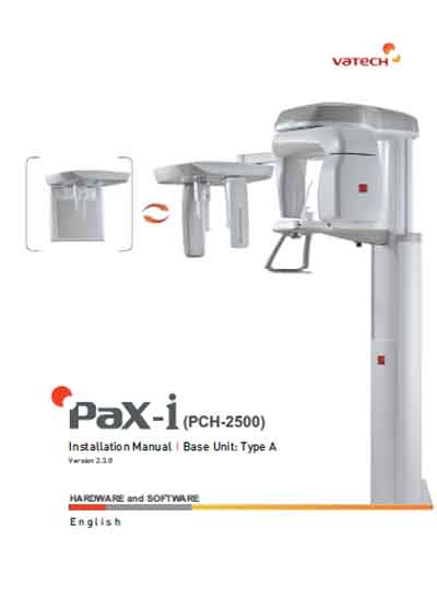 Инструкция по монтажу Installation instructions на Панорамный рентгенаппарат Pax-i (PCH-2500) Tipe A [Vatech]