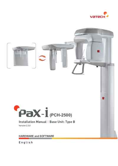 Инструкция по монтажу Installation instructions на Панорамный рентгенаппарат Pax-i (PCH-2500) Tipe B [Vatech]