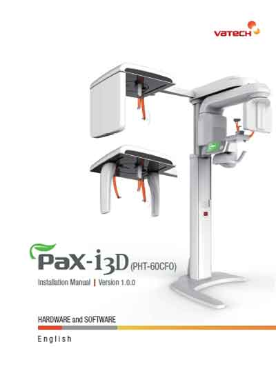 Инструкция по монтажу Installation instructions на Панорамный рентгенаппарат Pax-i3D Green (PHT-60CFO) [Vatech]