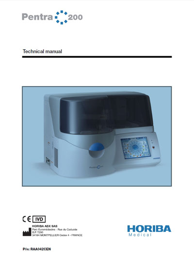 Техническая документация, Technical Documentation/Manual на Анализаторы Pentra c200