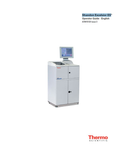 Инструкция пользователя, User manual на Лаборатория Автомат для проводки тканей Shandon Exelsior ES