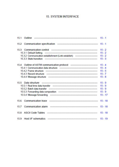 Сервисная инструкция, Service manual на Анализаторы Анализатор мочи Urisys 2400 (15 - System Interface)