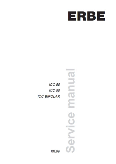 Сервисная инструкция, Service manual на Хирургия ICC 50, 80, Bipolar