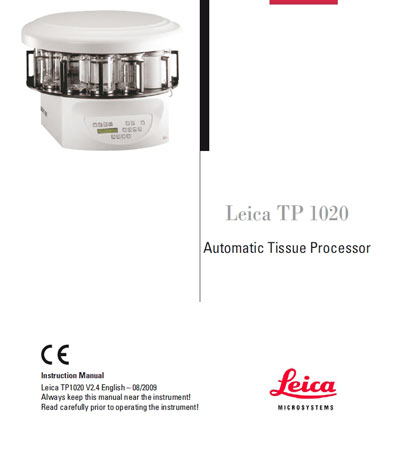Инструкция по экспл. и обслуживанию Operating and Service Documentation на Процессор для проводки тканей TP 1020 [Leica]