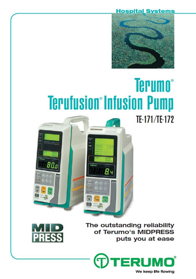 Технические характеристики, Specifications на Разное Инфузомат TE-171/TE-172 (Terumo)