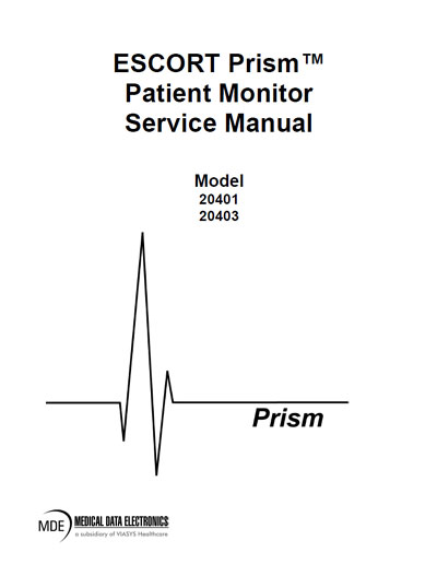 Сервисная инструкция, Service manual на Мониторы Escort Prism - Model 20401, 20403 (MDE)