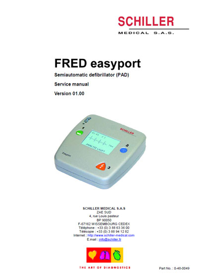 Сервисная инструкция, Service manual на Хирургия Дефибриллятор FRED easyport