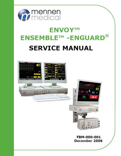 Сервисная инструкция Service manual на Станция Envoy, Ensemble, Enguard [Mennen Medical]