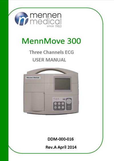 Инструкция пользователя, User manual на Диагностика-ЭКГ MennMove -300