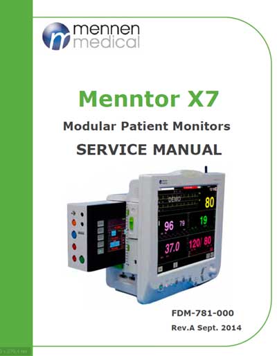 Сервисная инструкция Service manual на Mentor X7 [Mennen Medical]
