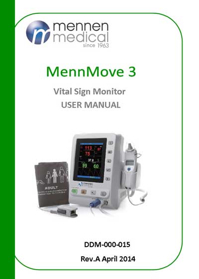 Инструкция пользователя, User manual на Мониторы MennMove3 (Vital Signs Monitor)
