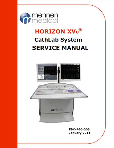 Сервисная инструкция Service manual на Система Horizon XVu [Mennen Medical]