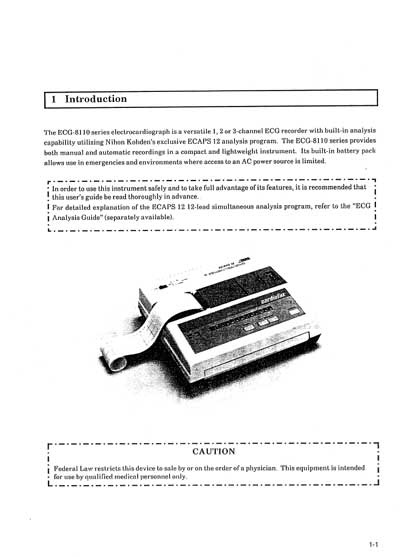 Эксплуатационная и сервисная документация Operating and Service Documentation на Cardiofax ECG-8110 [Nihon Kohden]