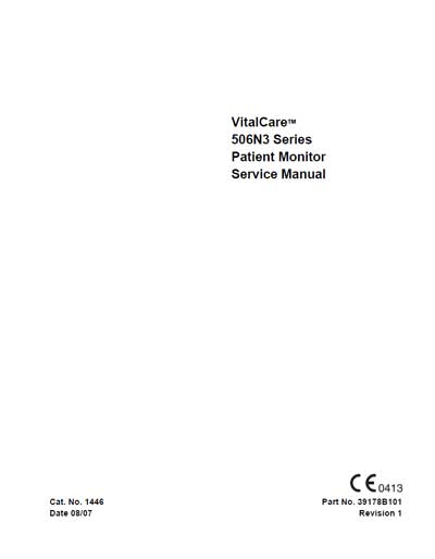 Сервисная инструкция, Service manual на Мониторы Vital Care 506N3