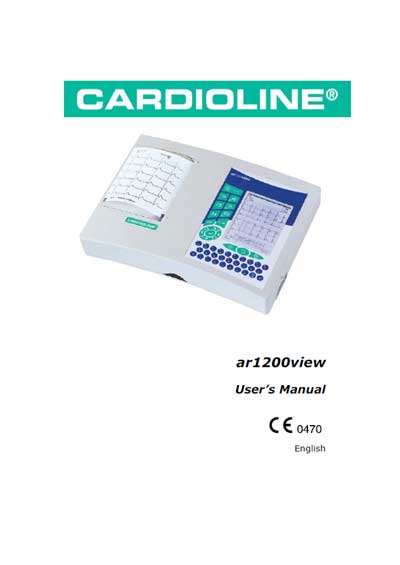 Инструкция пользователя User manual на AR 1200 View [Cardioline]