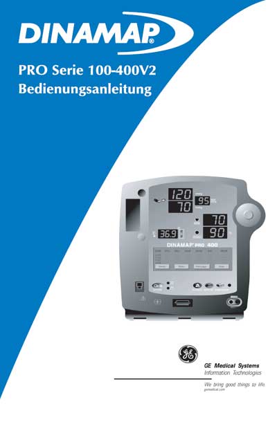 Инструкция по эксплуатации, Operation (Instruction) manual на Мониторы Dinamap Pro Series 100-400 V2 (2009804-001 B)