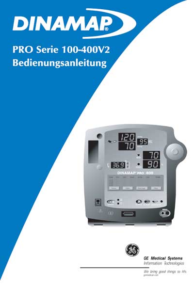 Инструкция по эксплуатации, Operation (Instruction) manual на Мониторы Dinamap Pro Series 100-400 V2 (2018550-001 A)
