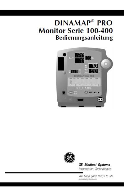 Инструкция по эксплуатации, Operation (Instruction) manual на Мониторы Dinamap Pro Series 100-400 (Criticon)