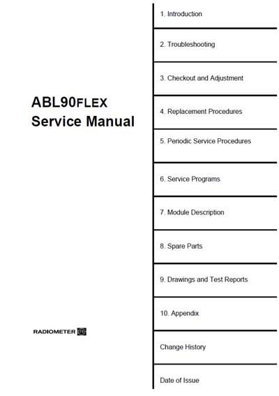 Сервисная инструкция, Service manual на Анализаторы ABL 90 FLEX