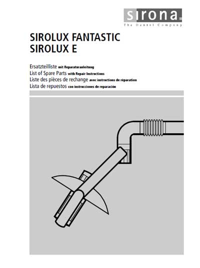 Инструкция по монтажу и обслуживанию Installation and Maintenance Guide на Светильник операционный Sirolux Fantastic, Sirolux E [Sirona]