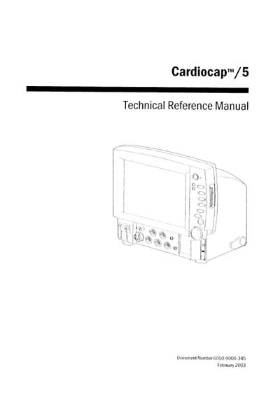 Техническая документация, Technical Documentation/Manual на Мониторы Cardiocap 5 (2003)