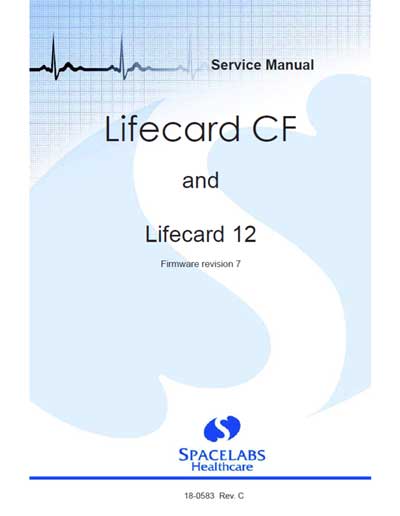 Сервисная инструкция Service manual на Lifecard CF, 12 [Spacelabs]