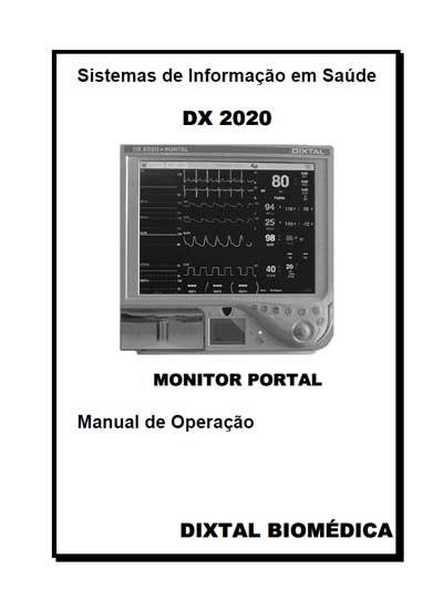 Инструкция пользователя, User manual на Мониторы DX 2020 (Dixtal)