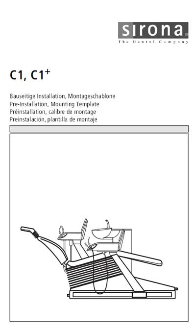 Инструкция по монтажу, Installation instructions на Стоматология C1, C1+ Pre-installation