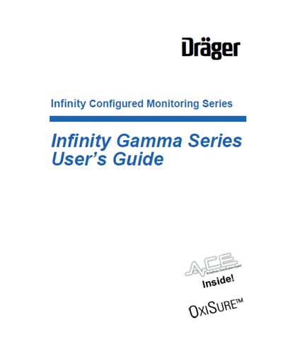 Инструкция пользователя User manual на Infinity Gamma [Drager]
