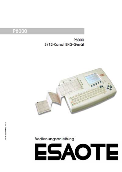 Инструкция по эксплуатации Operation (Instruction) manual на P8000 [Esaote]