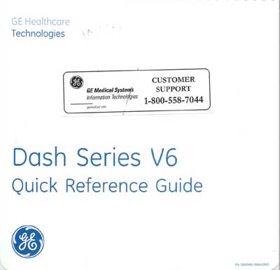 Инструкция оператора Operator manual на Dash V6 [General Electric]