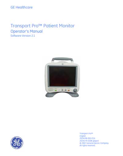 Инструкция пользователя, User manual на Мониторы Transport Pro Ver 2.1