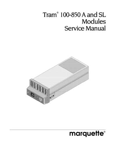 Сервисная инструкция Service manual на Модуль TRAM 100-850 A fnd SL (Marquette) [General Electric]
