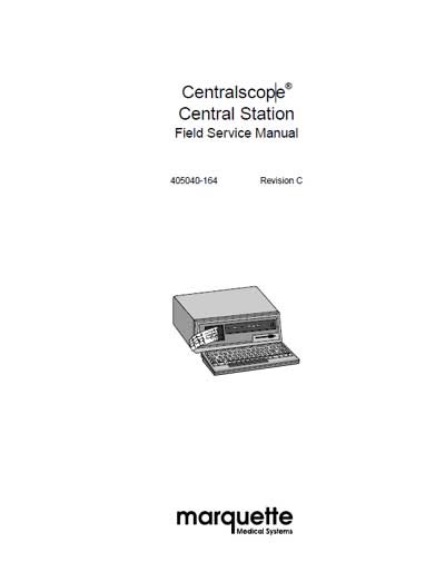 Сервисная инструкция Service manual на Centralscope Central Station (Marquette) [General Electric]