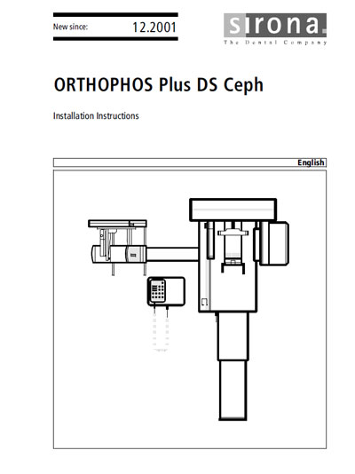 Инструкция по монтажу, Installation instructions на Рентген Orthophos Plus DS Ceph