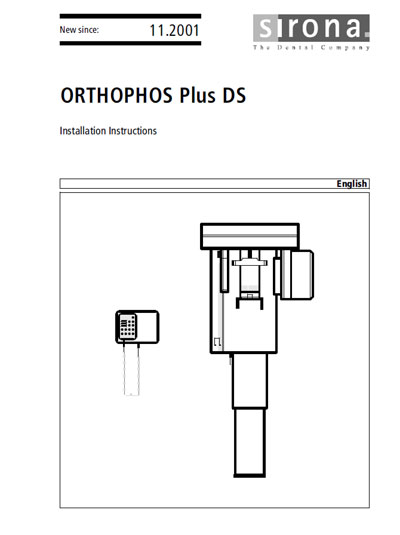 Инструкция по монтажу Installation instructions на Orthophos Plus DS [Sirona]