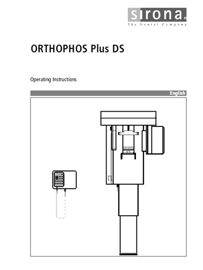 Инструкция по эксплуатации Operation (Instruction) manual на Orthophos Plus DS [Sirona]